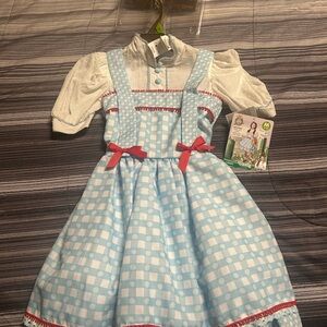 Blue and White Checkered Kids Dorothy Costume Dress